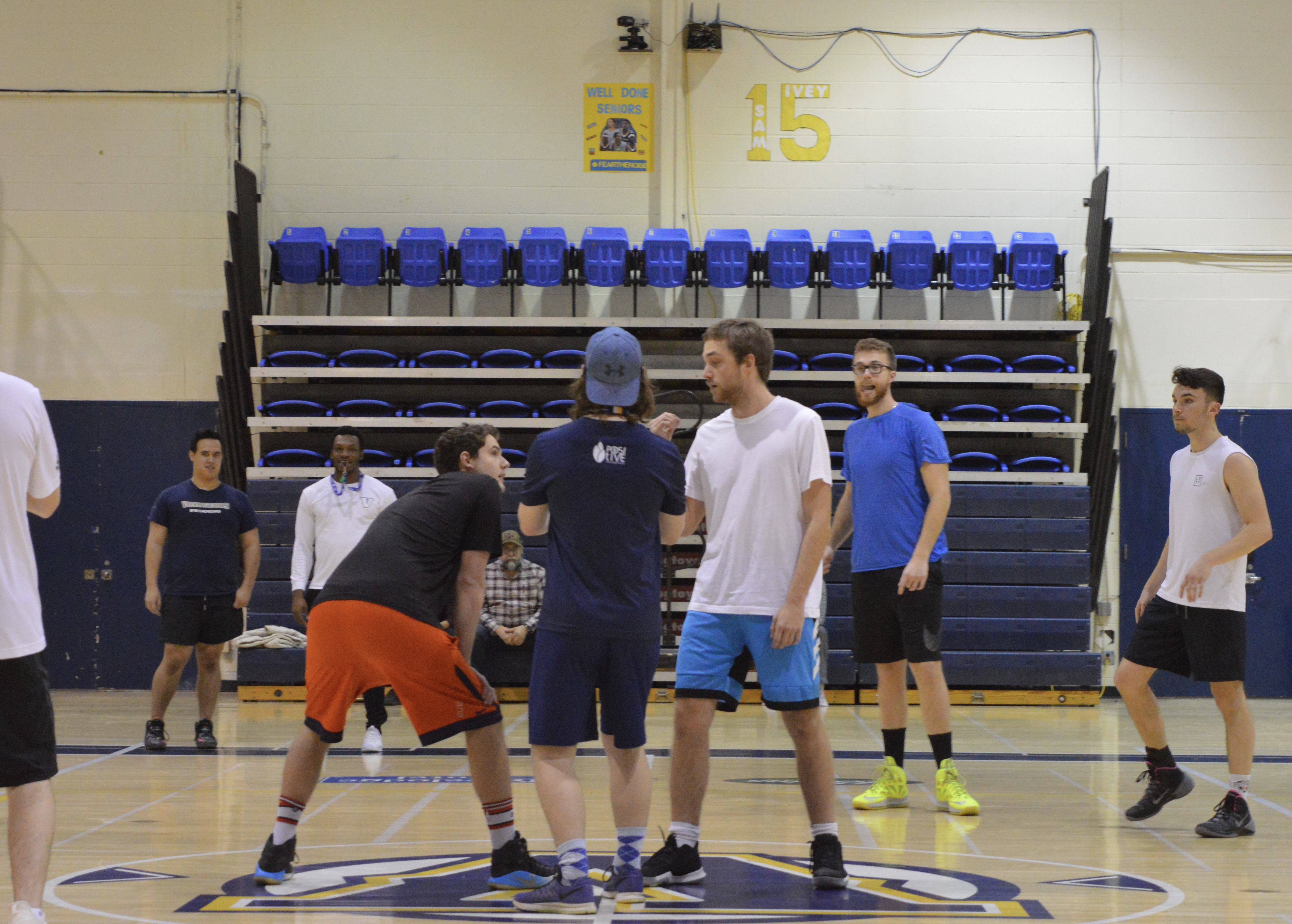 Students playing intramurals