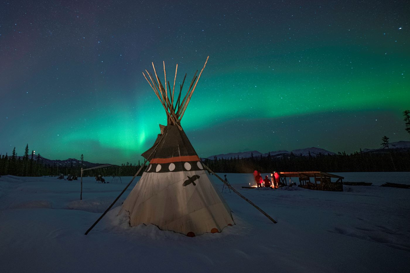 Teepee in Northern Lights Yukon