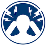 Silhouette of a person with danger marks 
