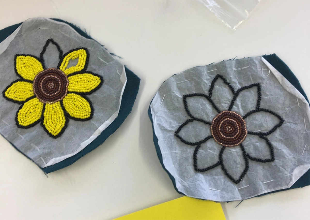 An Indigenous beadwork craft.