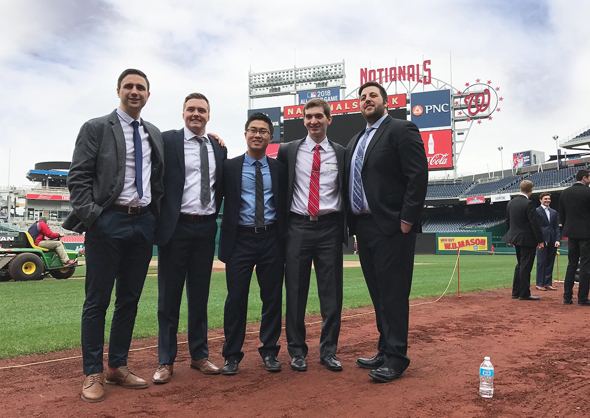 Laurentian University Sports Administration program students at Nationals Park in Washington, D.C.