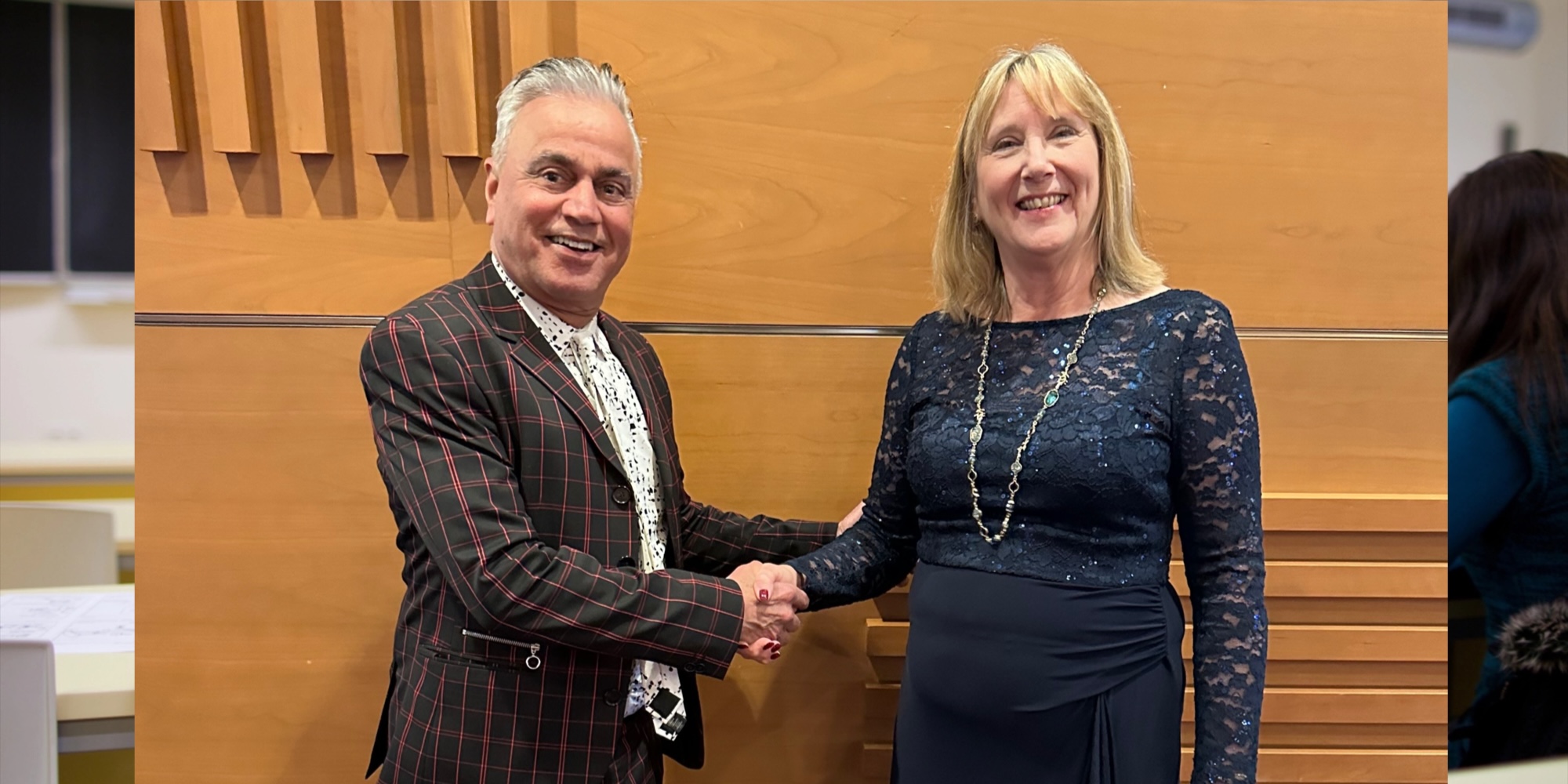 Stan Bharti (left) and Dr. Lynn Wells (right)