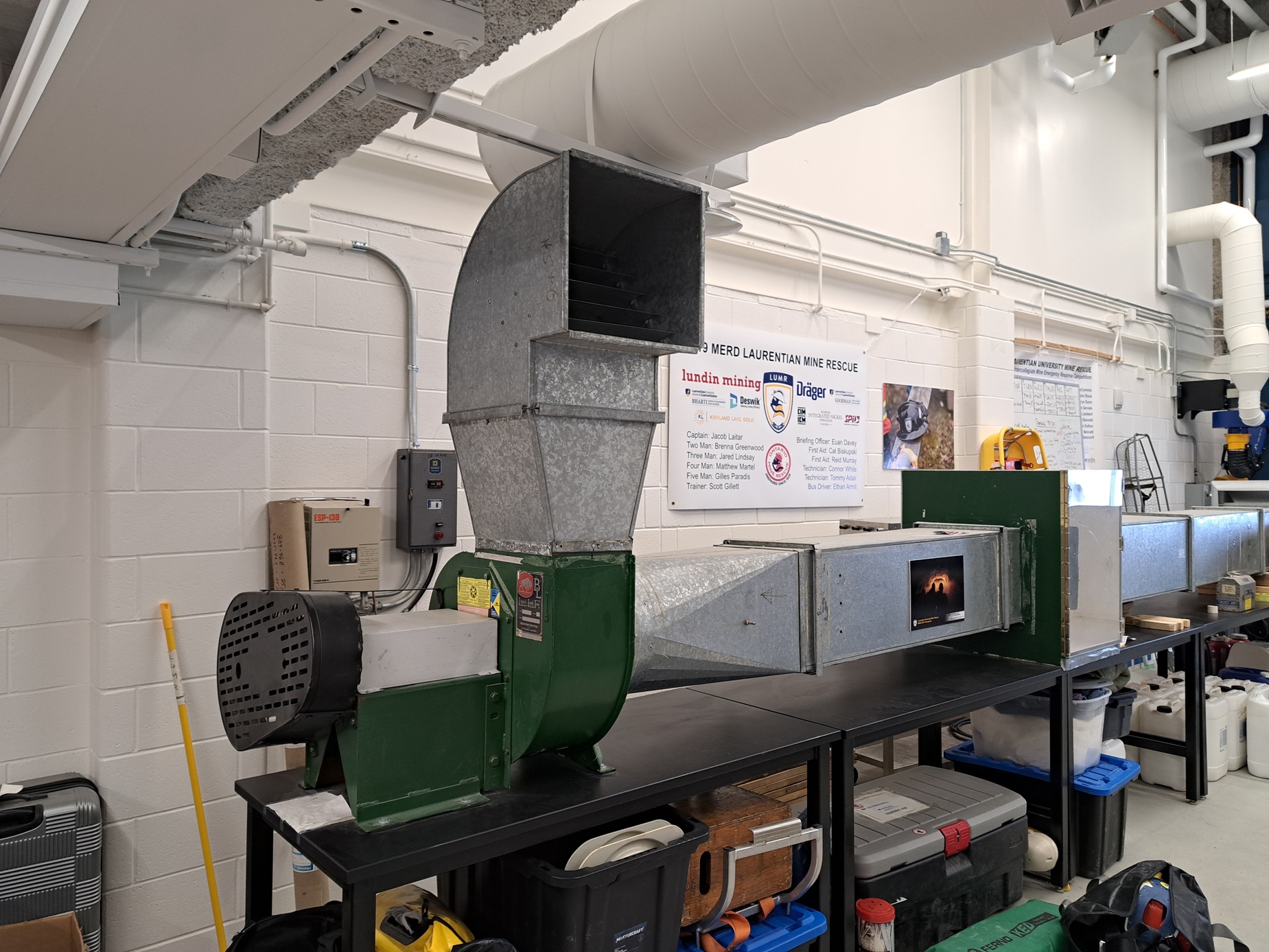 Mine ventilation lab equipment