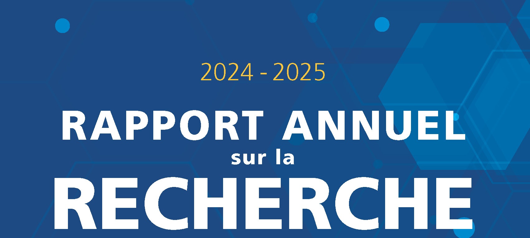 Page couverture du Rapport annuel sur la recherche 2024-2025