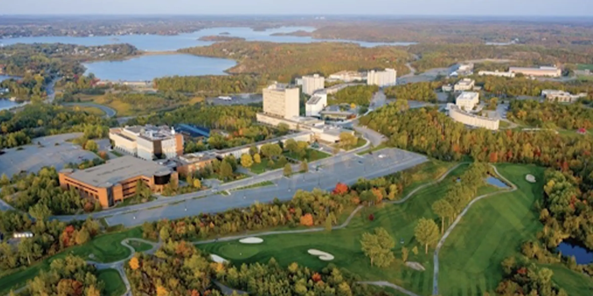 Aerial shot of Laurentian campus