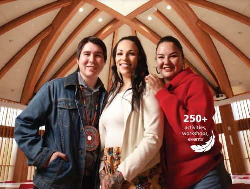 Three Indigenous students standing proud in the ILSC