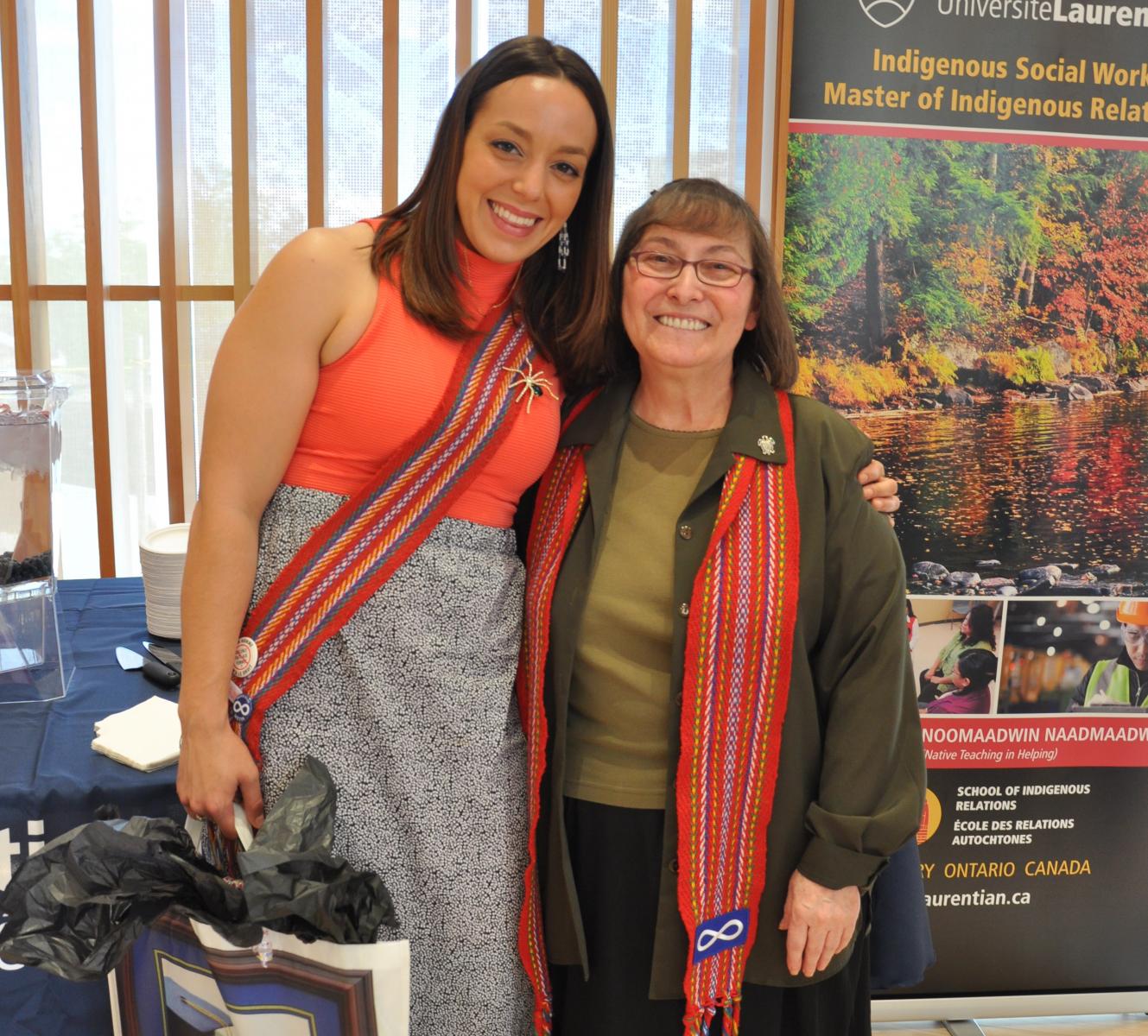 Indigenous Student Affairs professor with a student