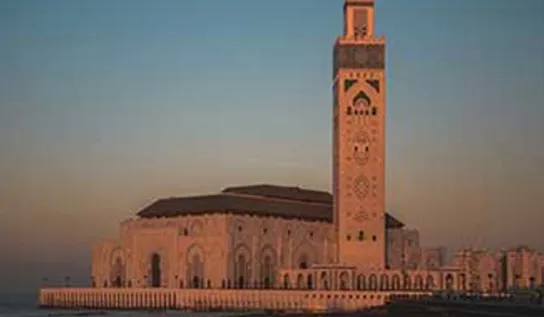 The Hassan II Mosque in Casablanca, Morocco.