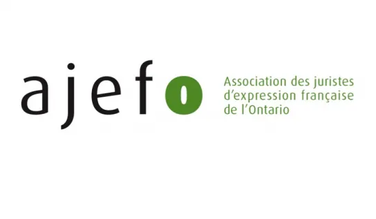 Logo of the Association des juristes d'expression française de l'Ontario