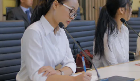 Students in a lecture room