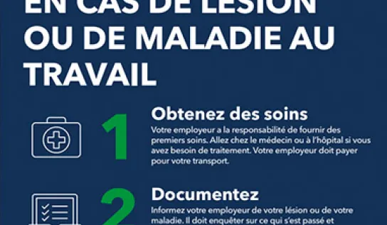 En cas d'accident ou de maladie au travail, les étapes