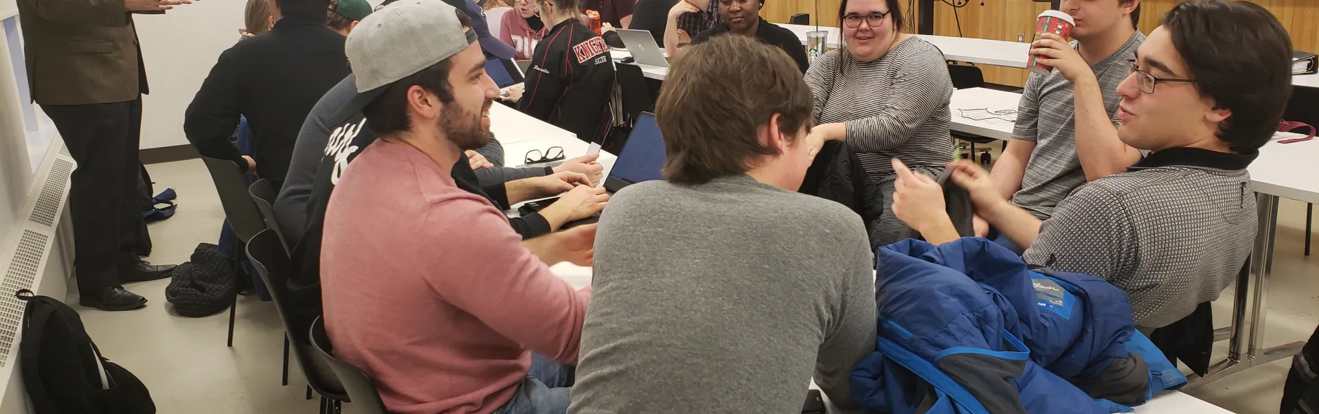 Students in a classroom.